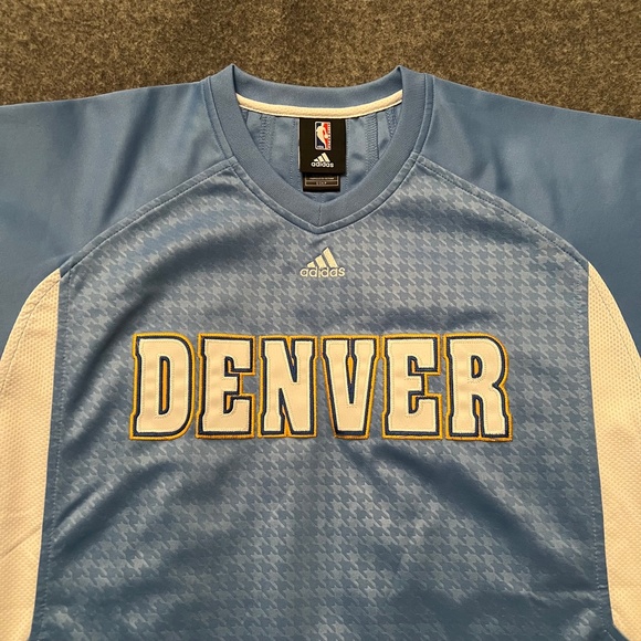 DENVER NUGGETS 2007 Adidas Authentic NBA S/S Shooting Shirt SMALL Carmelo Era - Picture 2 of 16